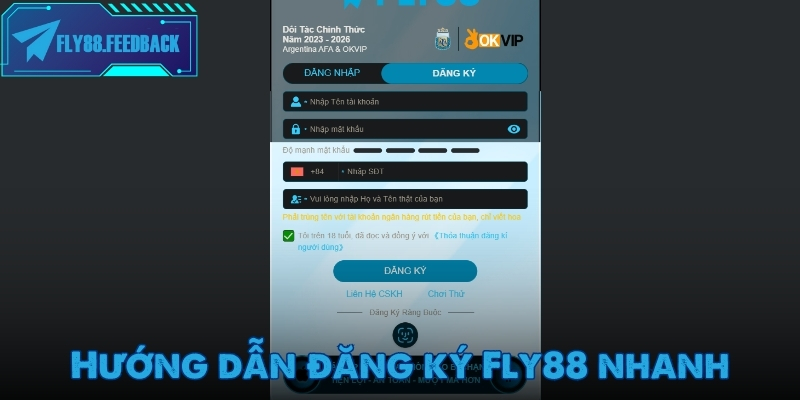 FLY88 Đăng ký là bước đầu tiên để trải nghiệm toàn bộ hệ sinh thái game của Fly88